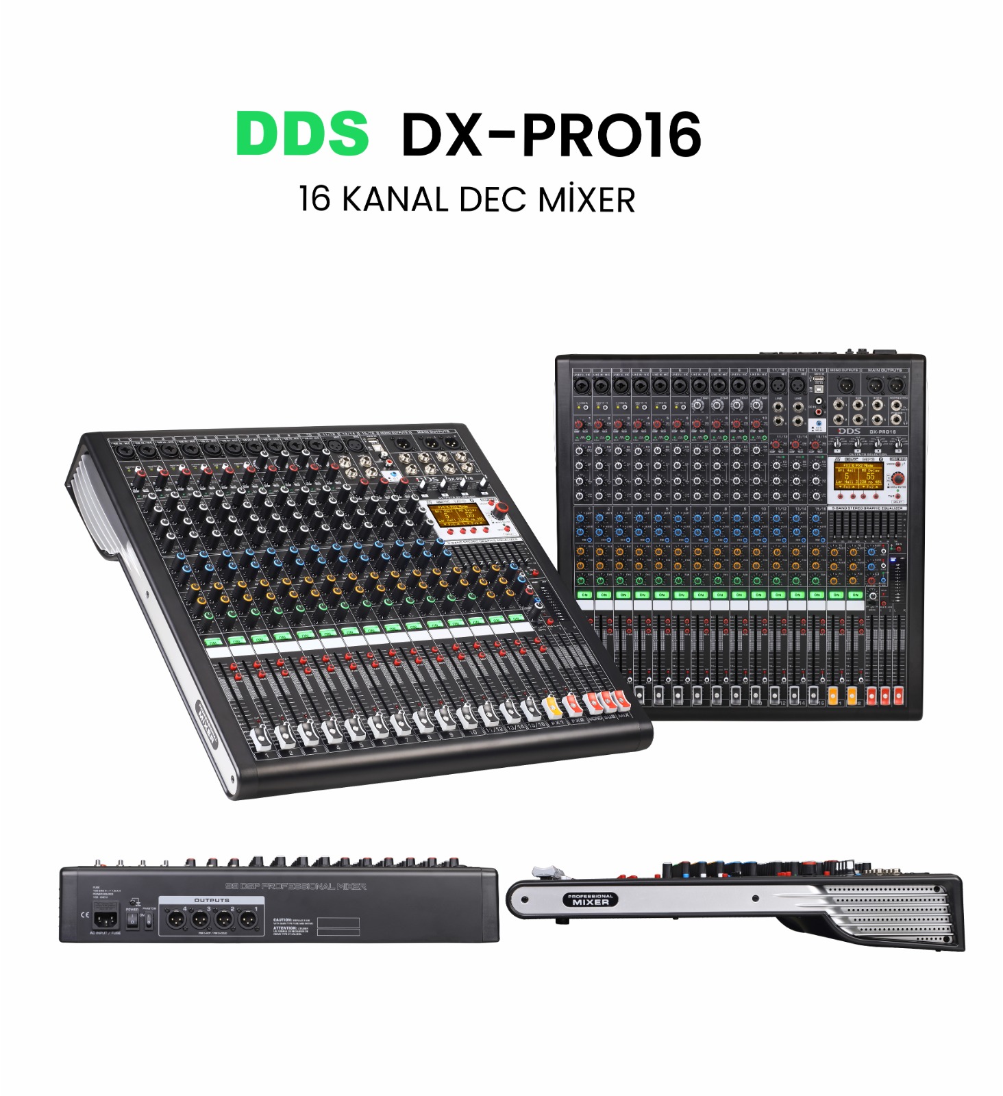 DX–PRO 16 DEC MİXER 16 KANAL DECK MİXER